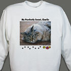 Purrfectly Sweet Cat Personalized Photo Sweatshirt